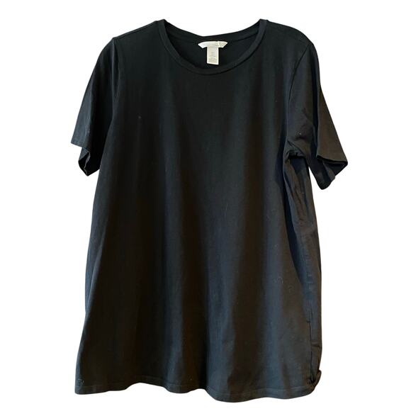 H&M MAMA Black Crewneck Maternity Tee Size Small - Picture 1 of 3